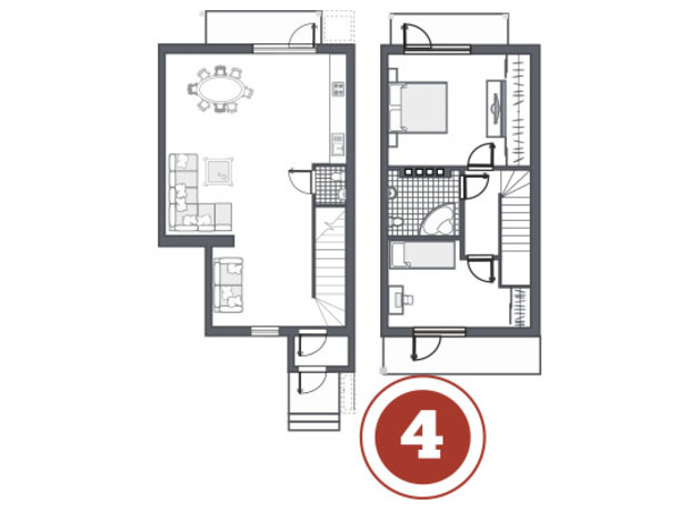 КГ Andora: планировка 3-комнатной квартиры 92.8 м²