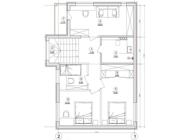 КМ Osocor House: планування 3-кімнатної квартири 160 м²