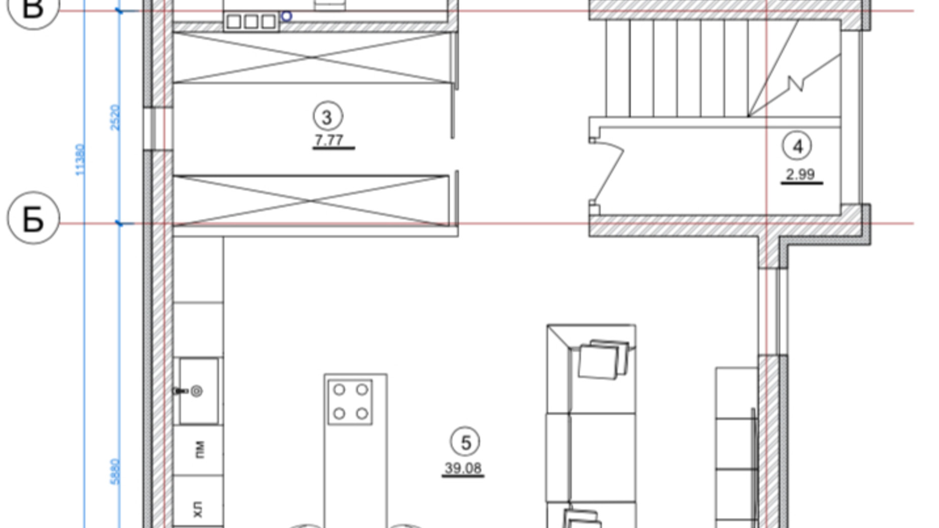 Планировка коттеджа в КГ Osocor House 155 м², фото 598457