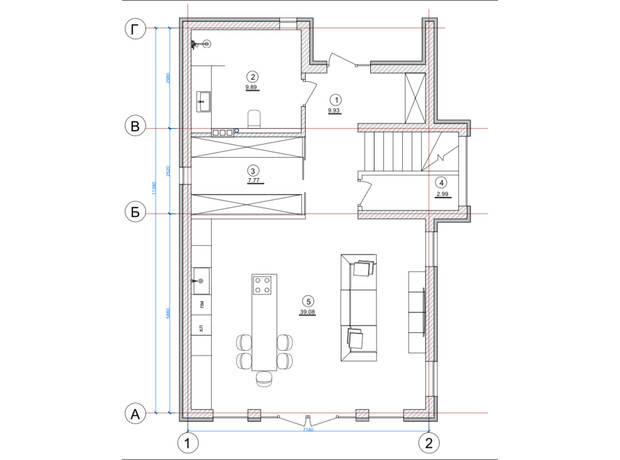 КГ Osocor House: планировка 3-комнатной квартиры 155 м²