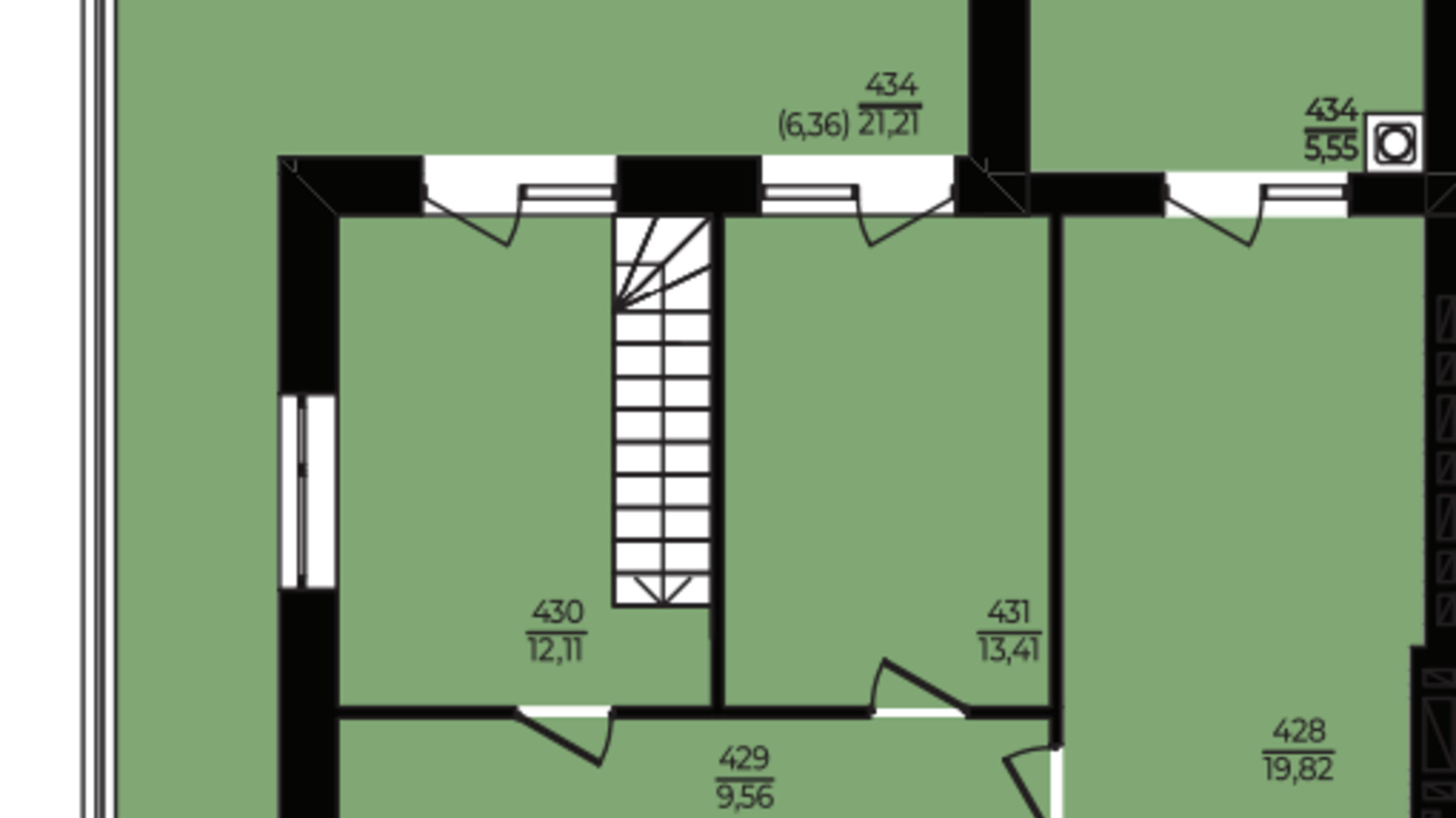 Планування 4-кімнатної квартири в ЖК Едем 129.73 м², фото 598880