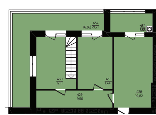 ЖК Эдем: планировка 4-комнатной квартиры 129.73 м²