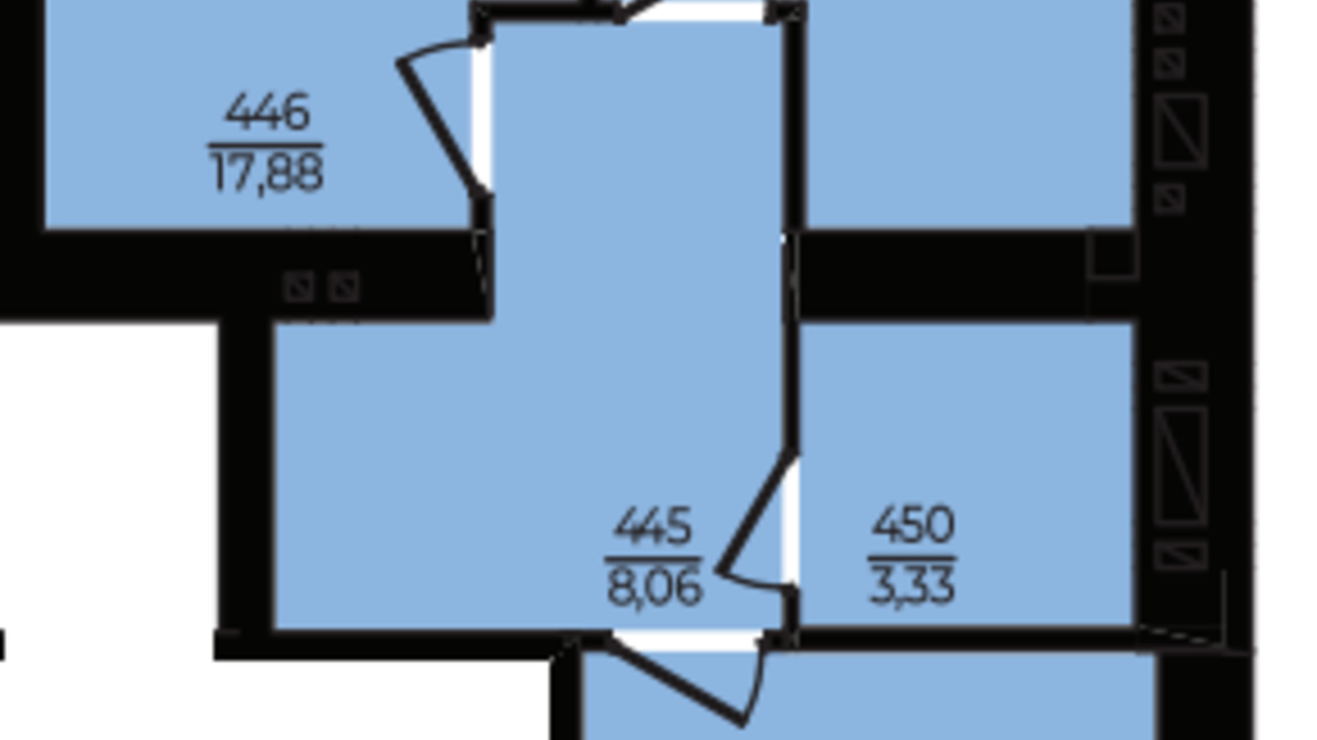 Планування 4-кімнатної квартири в ЖК Едем 145.25 м², фото 598883