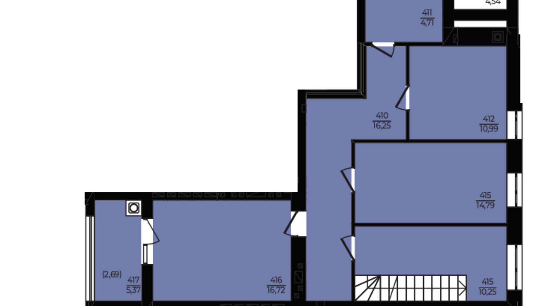 Планировка 6-комнатной квартиры в ЖК Эдем 158.69 м², фото 598885