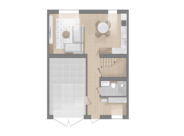 Таунхаус Green Town: планування 3-кімнатної квартири 139 м²