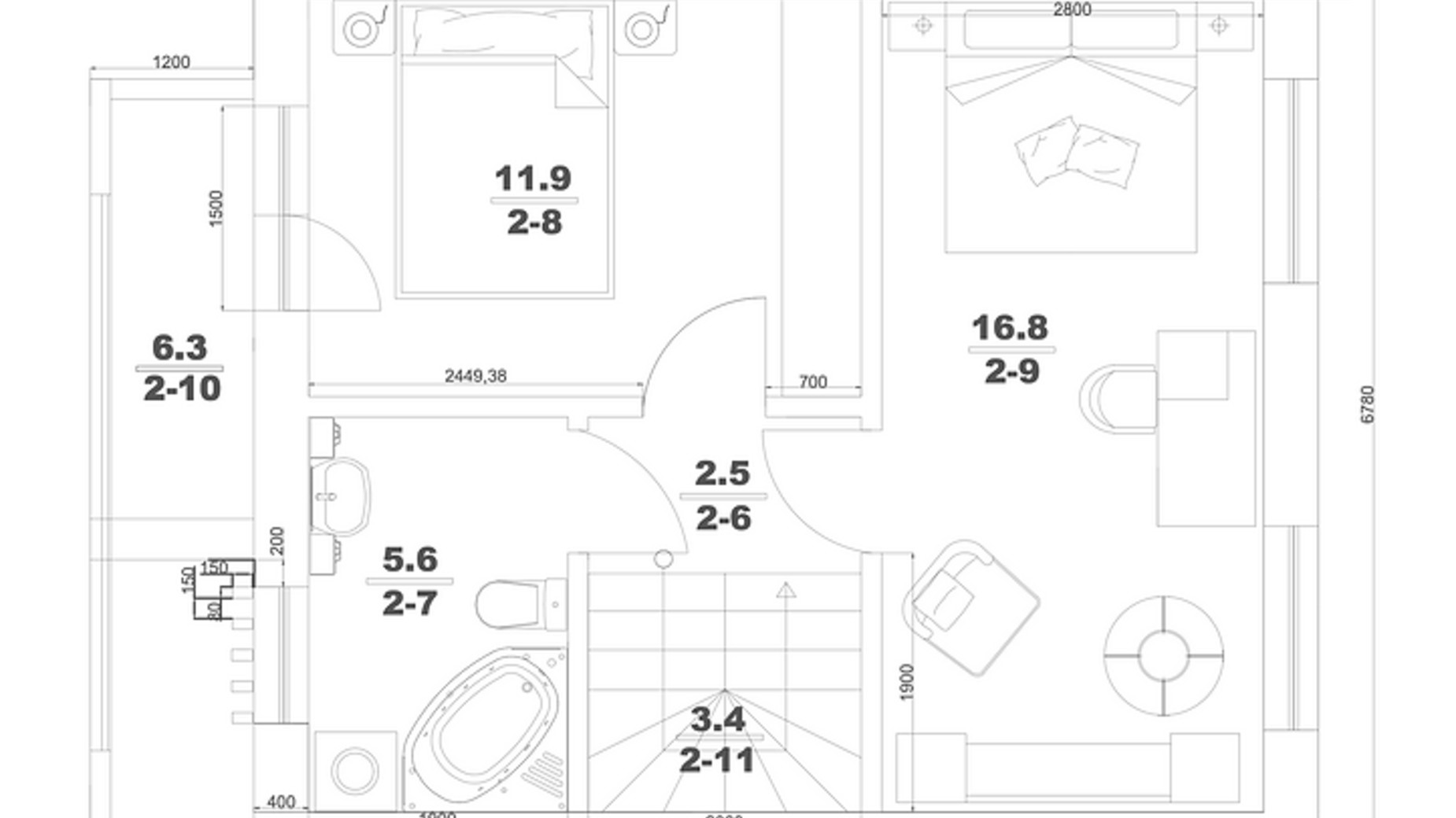 Планування таунхауса в Таунхаус Lisopark 126.9 м², фото 599567
