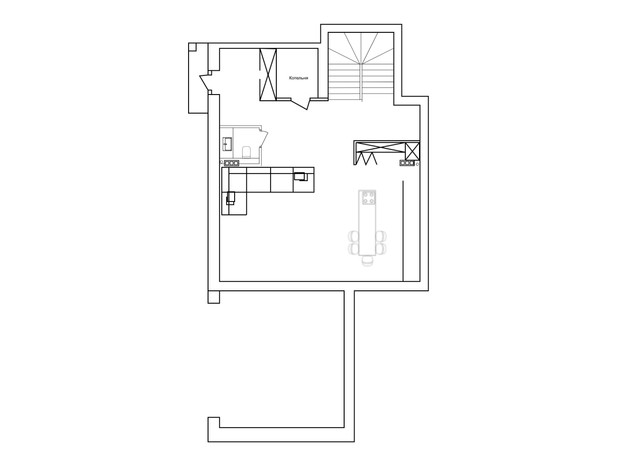 КГ Osocor House: планировка 3-комнатной квартиры 200 м²