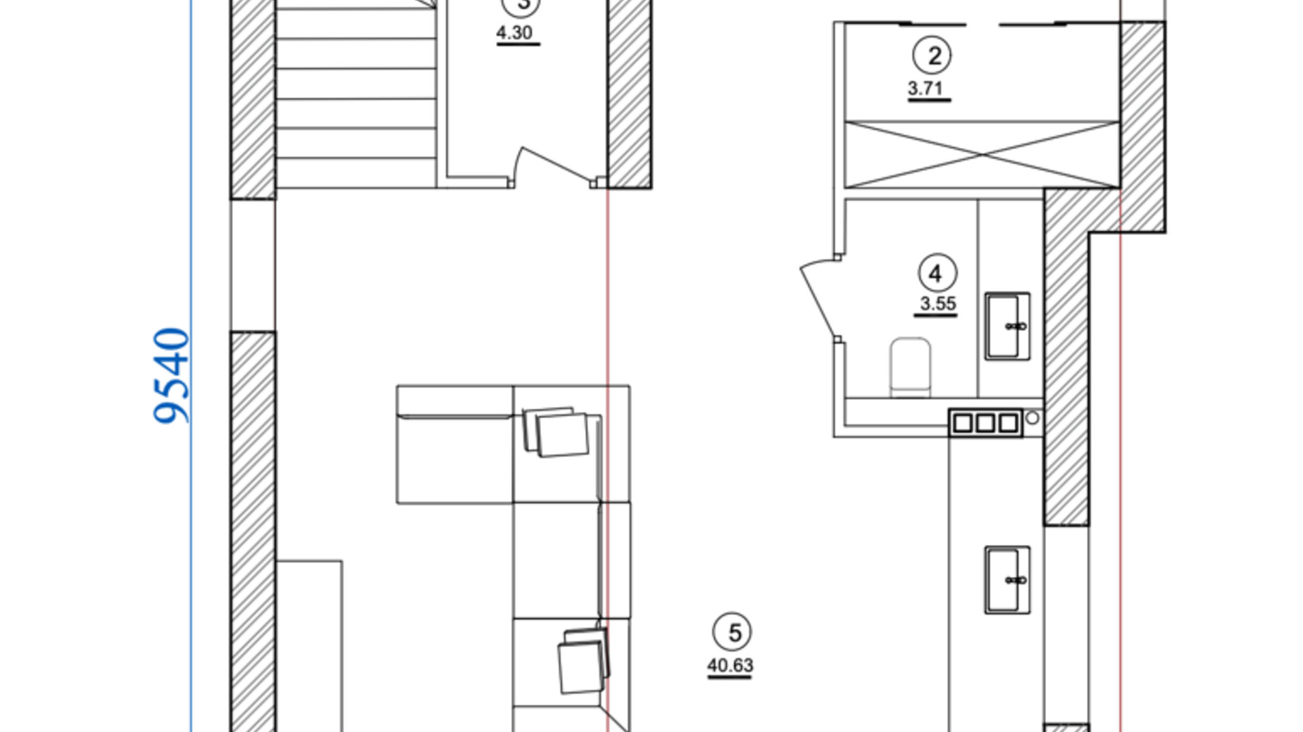 Планировка коттеджа в КГ Osocor House 135 м², фото 599606