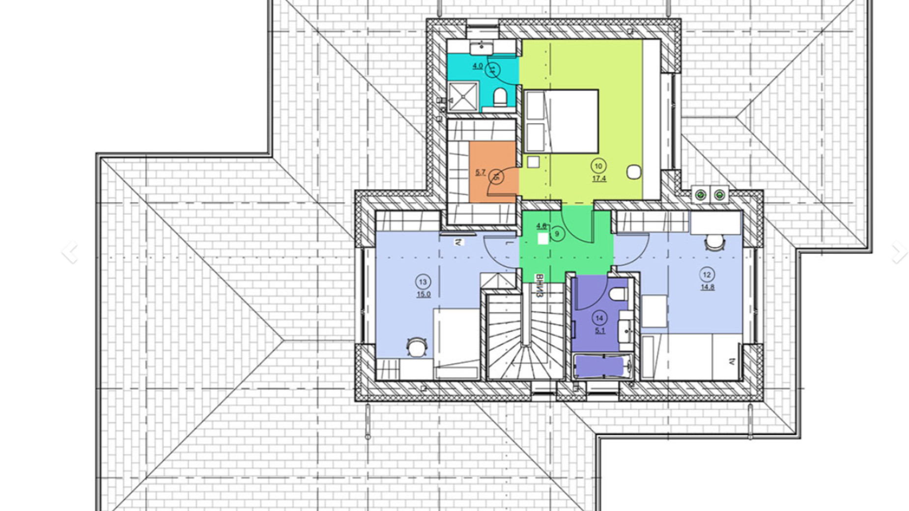 Планировка коттеджа в КГ Витаград 181 м², фото 599684