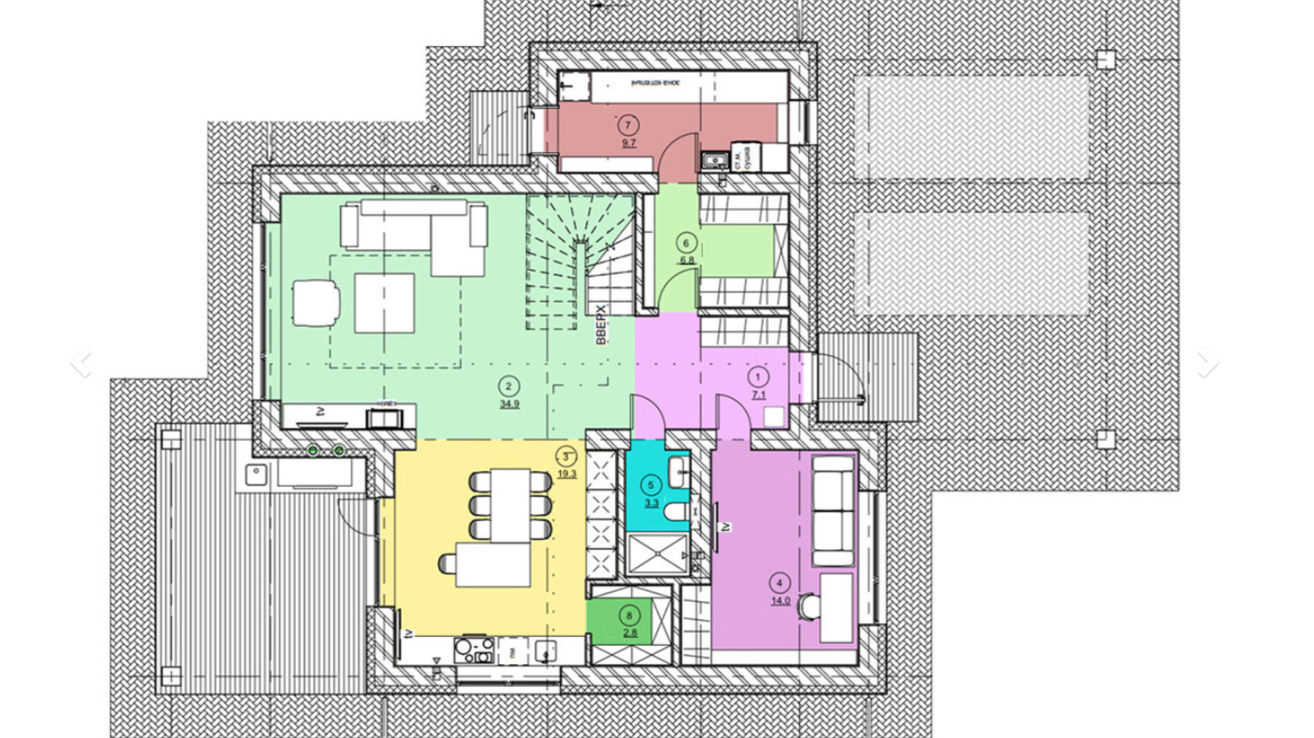 Планування котеджу в КМ Вітаград 181 м², фото 599685