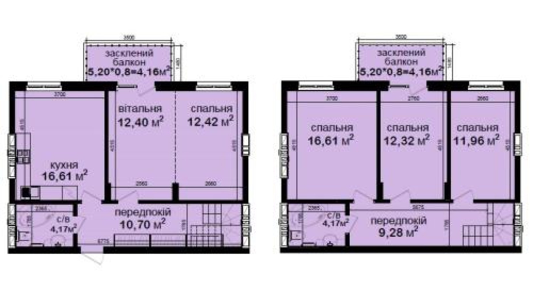 Планировка много­уровневой квартиры в ЖК Кришталеві джерела 118.96 м², фото 600388