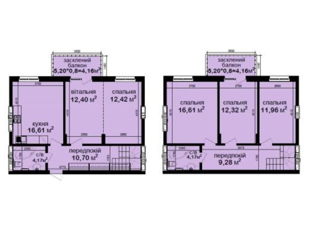 ЖК Кришталеві джерела: планування 5-кімнатної квартири 118.96 м²