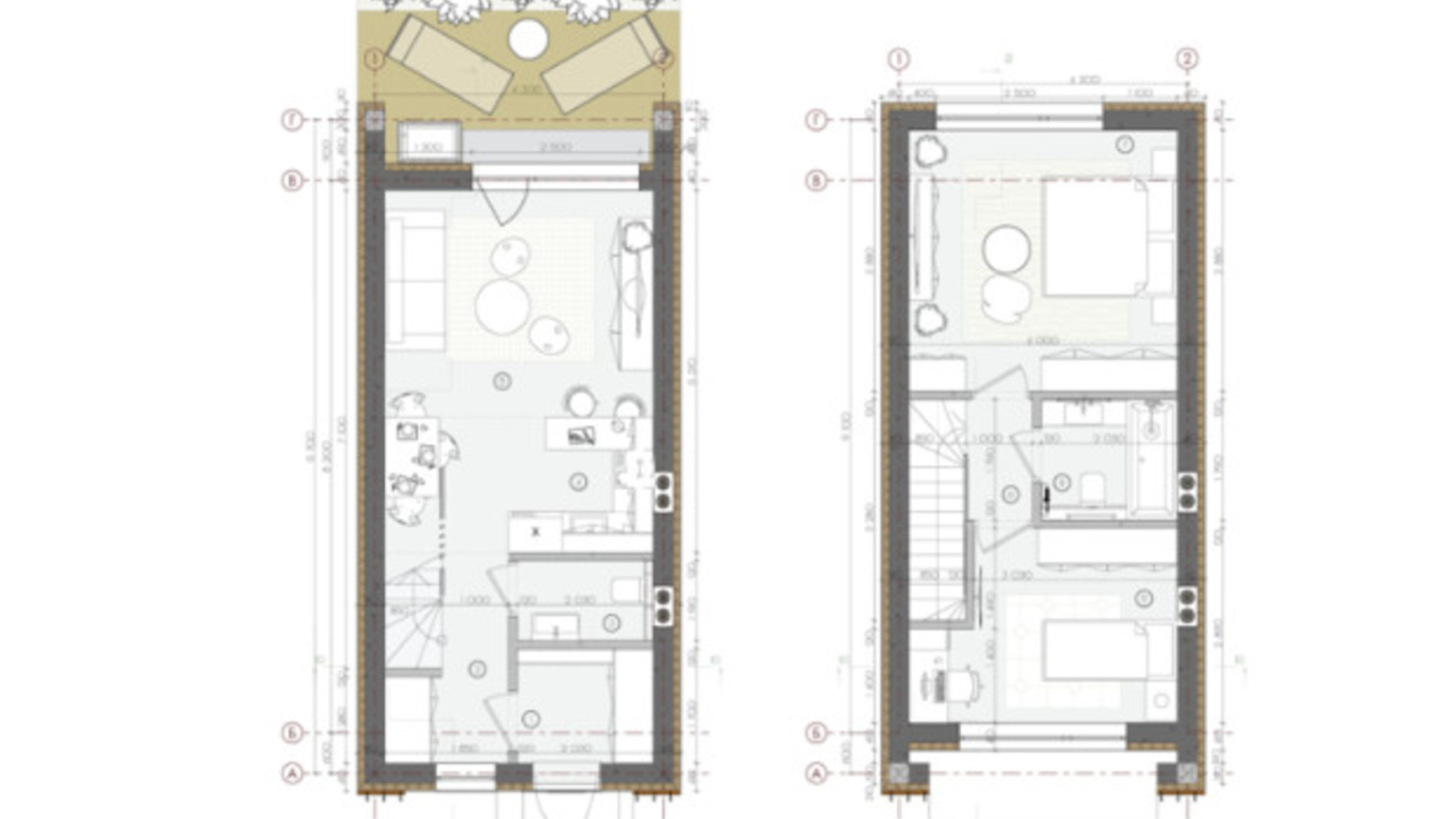 Планування таунхауса в Таунхаус Sвій Dім 2 65.49 м², фото 601552