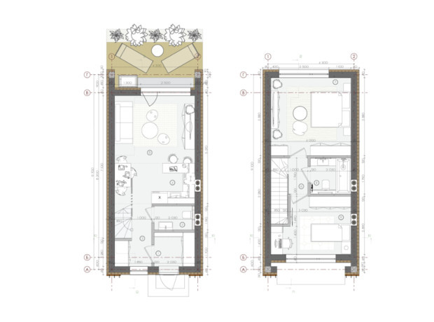 Таунхаус Sвой Dом 2: планировка 3-комнатной квартиры 65.49 м²