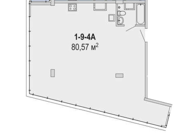 Апарт-комплекс Port City: планировка 3-комнатной квартиры 80.57 м²