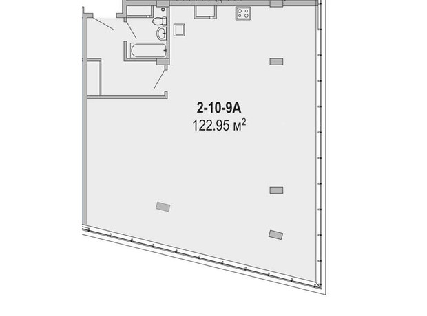 Апарт-комплекс Port City: планировка 3-комнатной квартиры 122.95 м²