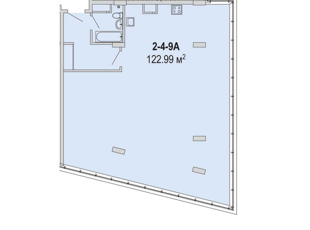 Апарт-комплекс Port City: планировка 3-комнатной квартиры 122.99 м²