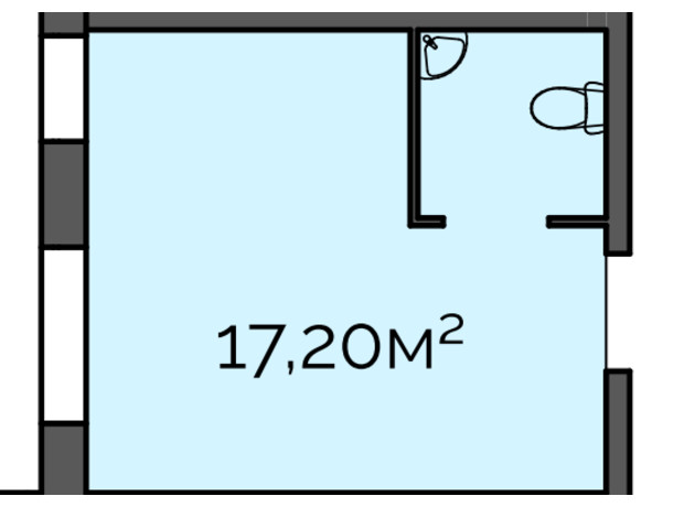 Медичний Коворкінг Grand Wellness Center: планування приміщення 17.2 м²