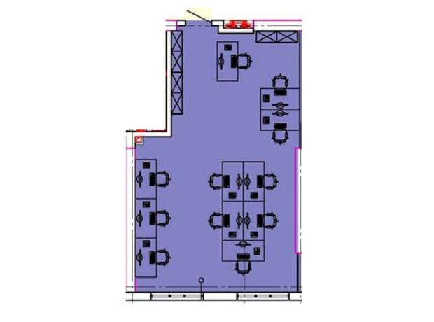 БЦ PlatOn: планировка помощения 57.2 м²