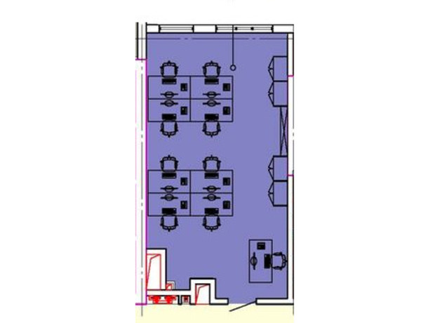 БЦ PlatOn: планування приміщення 122.1 м²