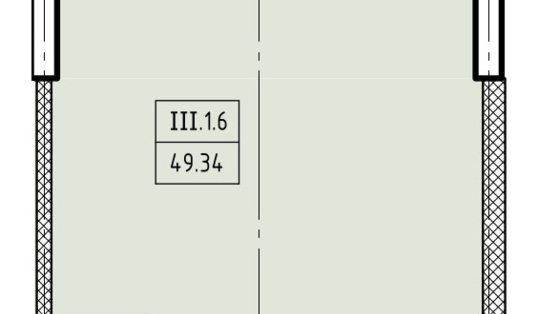 Планування приміщення в ЖК Еллада 49.34 м², фото 602719