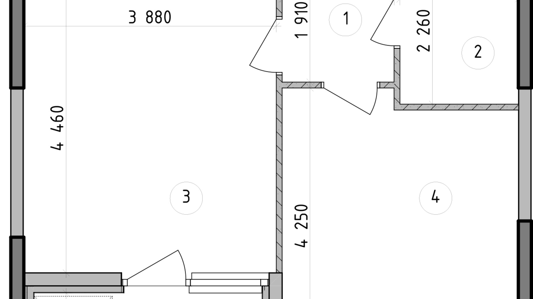 Планування 1-кімнатної квартири в ЖК Оптимісто 44.06 м², фото 603049