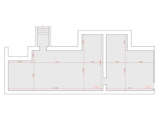 ЖК Millennium Hills: планировка помощения 138.9 м²