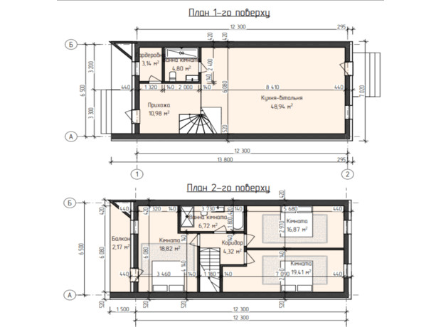 Котеджне містечко Cozy House: планування 3-кімнатної квартири 130 м²