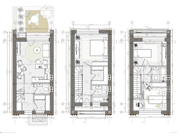 Таунхаус Sвій Dім 2: планування 3-кімнатної квартири 81.08 м²