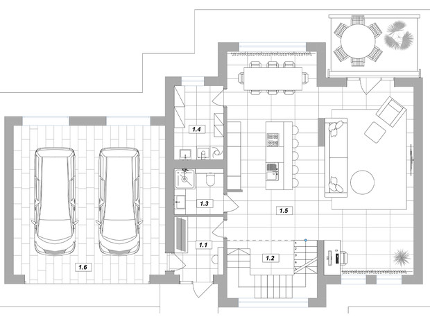 КГ LakeWood 2: планировка 3-комнатной квартиры 244 м²