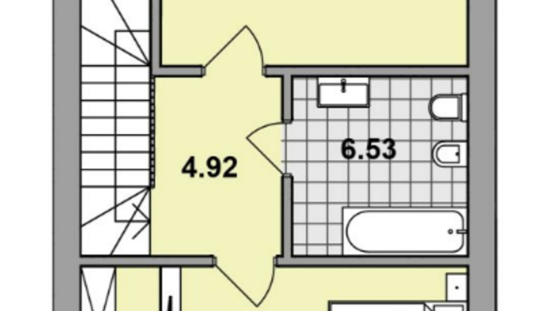 Планировка таунхауса в КГ Провесинь 97 м², фото 606701
