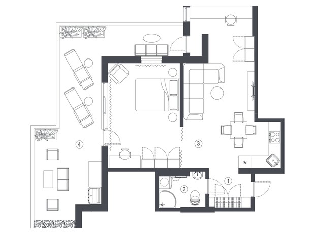 Клубный дом L14. Home in Pechersk: планировка 2-комнатной квартиры 66.8 м²