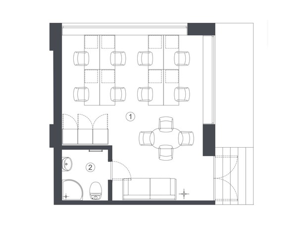 Клубный дом L14. Home in Pechersk: планировка помощения 40.7 м²