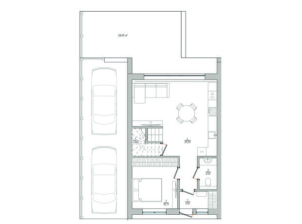 КГ Gardd House Eco Village: планировка 4-комнатной квартиры 95 м²