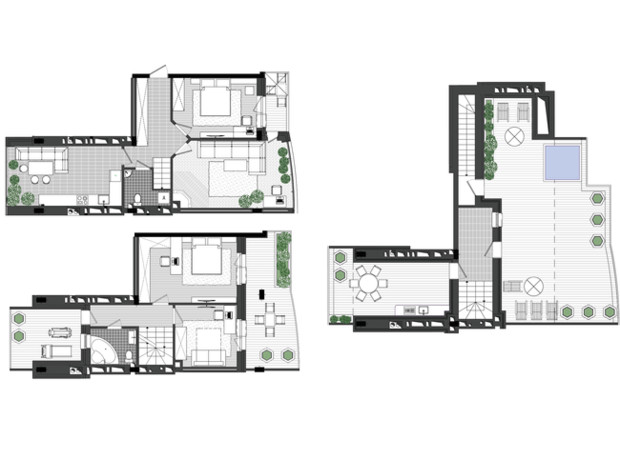 ЖК Женев'єва-2: планування 4-кімнатної квартири 117 м²