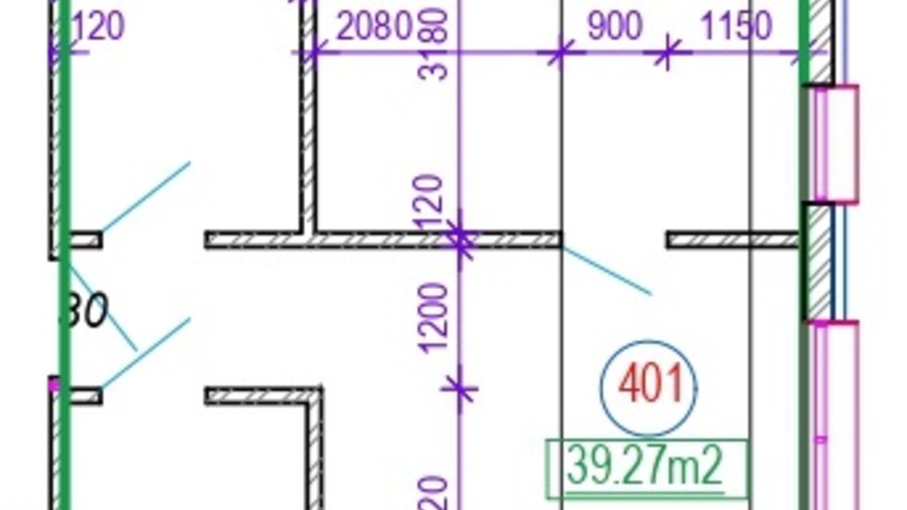 Планування 2-кімнатної квартири в КБ AcademHoff 65.5 м², фото 607233