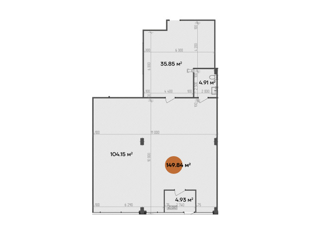 МФК Shevchenka: планировка помощения 149.84 м²