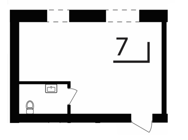 Бизнес центр Грушевский: планировка помощения 30.86 м²