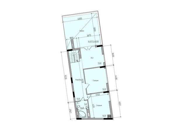 ЖК Comfort Hall: планировка 4-комнатной квартиры 150.6 м²