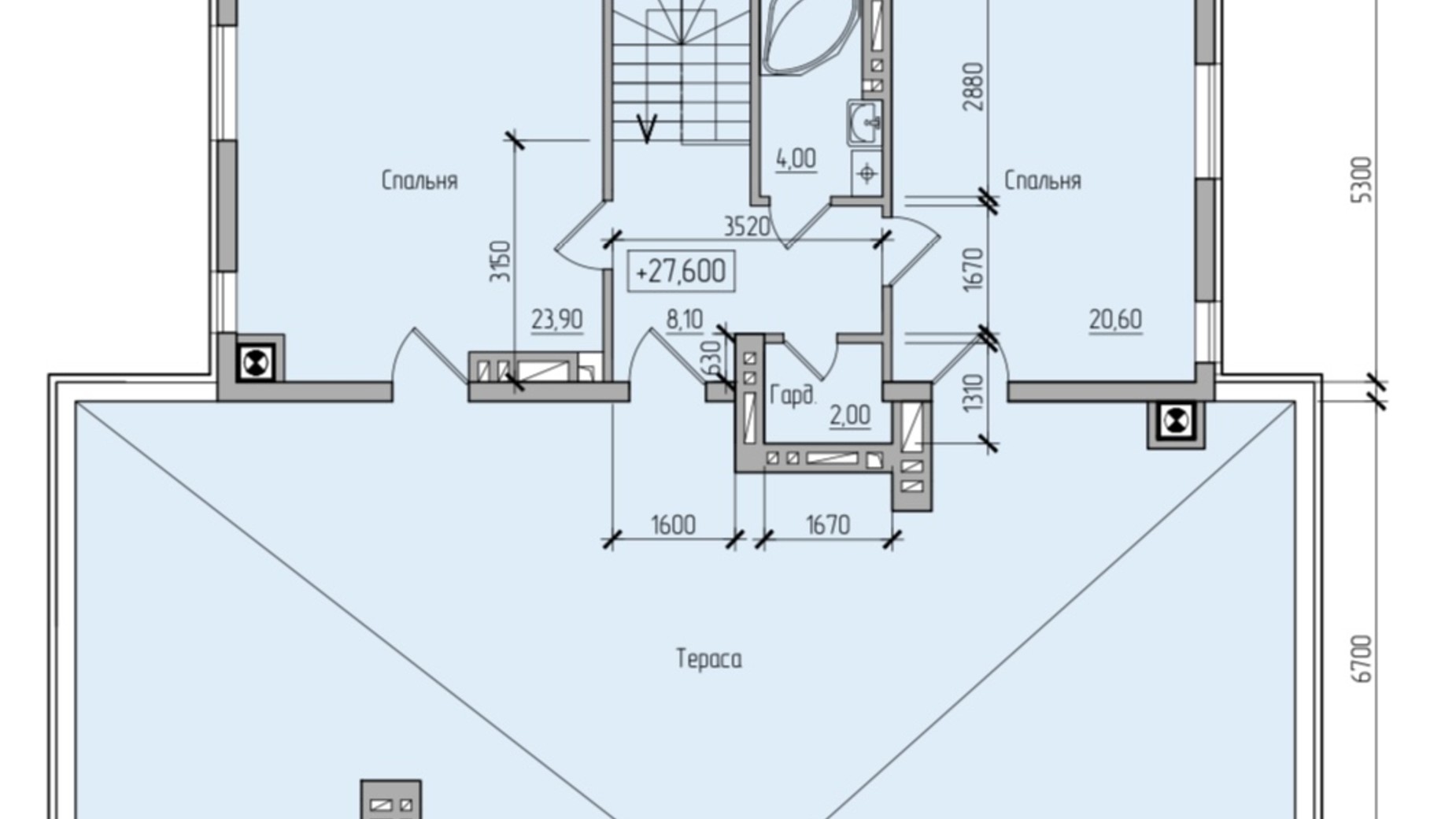 Планировка 4-комнатной квартиры в ЖК Comfort Hall 155.3 м², фото 608035