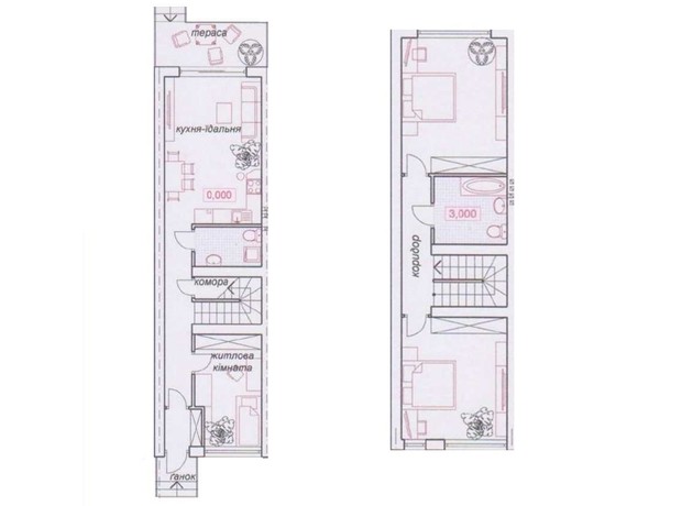 КМ Минайський затишок: планування 3-кімнатної квартири 105 м²