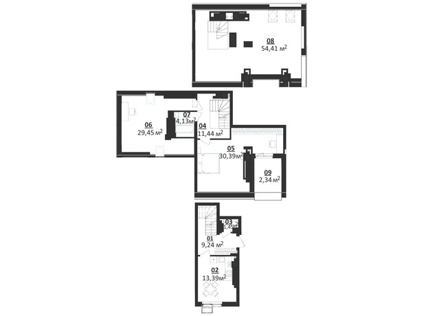 ЖК Белый Шоколад Center: планировка 2-комнатной квартиры 156.2 м²