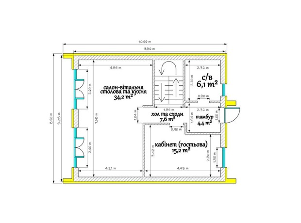 КГ Great Osocor Apartments: планировка 3-комнатной квартиры 145 м²