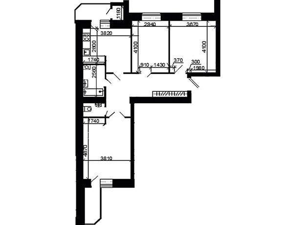ЖК ул. Троллейбусная, 4: планировка 3-комнатной квартиры 81.73 м²