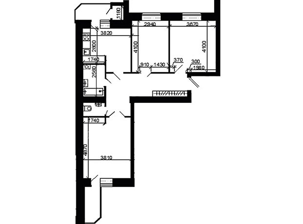 ЖК вул. Тролейбусна, 4: планування 3-кімнатної квартири 81.73 м²