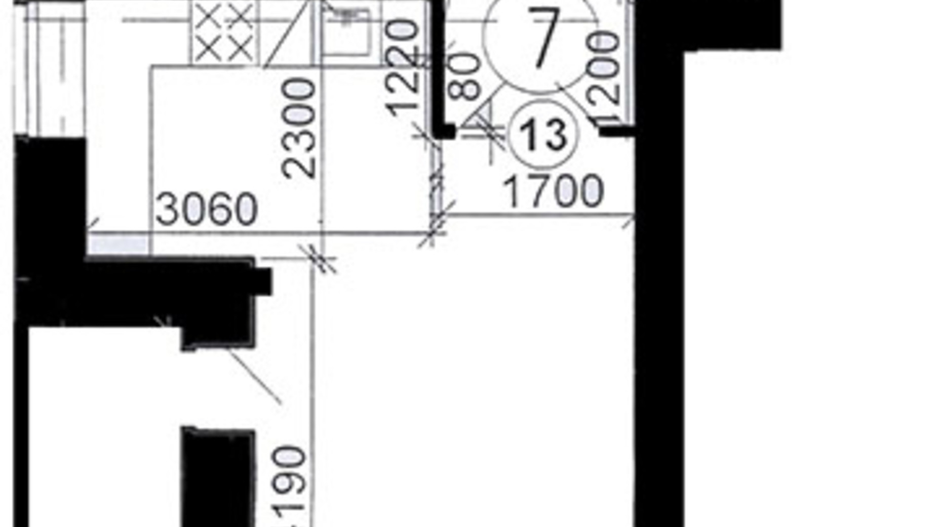 Планування 1-кімнатної квартири в ЖК вул. Тролейбусна, 4 35.47 м², фото 612346