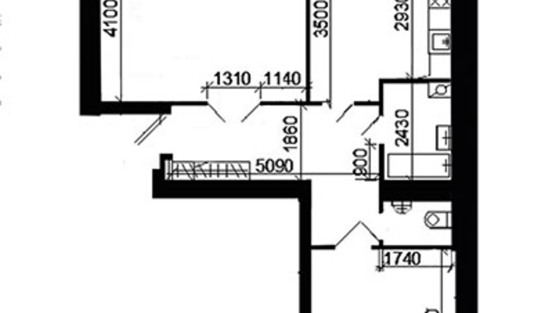 Планування 2-кімнатної квартири в ЖК вул. Тролейбусна, 4 69.48 м², фото 612348