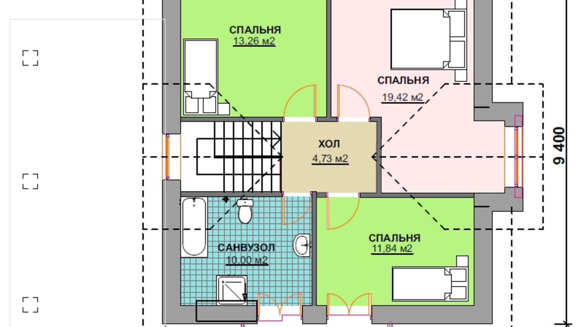 Планування котеджу в КМ Praud Hills 126 м², фото 613011