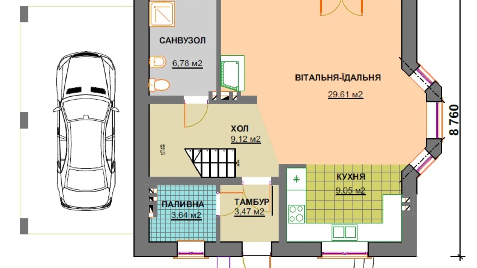 Планування котеджу в КМ Praud Hills 120 м², фото 613019