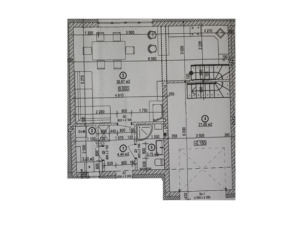 КГ Дубы: планировка 3-комнатной квартиры 140 м²